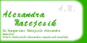 alexandra matejcsik business card
